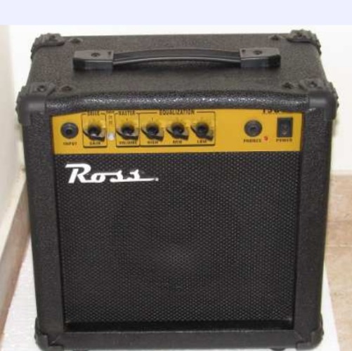 vendo amplificador ross 15 w para guitarra. canal limpio y distorsión. ecualizador y entrada para auriculares