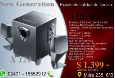 parlantes de gran calidad de armado y sonido. diferentes marcas y modelos.