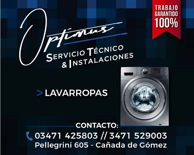 optimus- servicio técnico e instalacionesarreglamos su lavarropas – heladera/no frost – aire acondicionado (también instalación)tarjetas de crédit