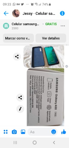 vendo celu samsung galaxy a50 color azul nuevo a estrenar. con funda silicona original y protector pantalla colocado