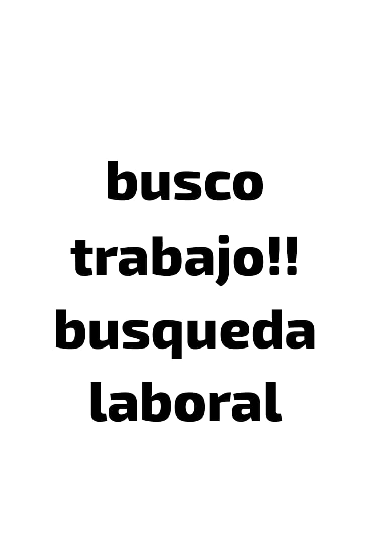 Busco trabajo!!